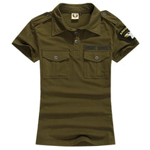 Load image into Gallery viewer, Military Uniform Army Green Cotton T-Shirts Women&#39;s Short Sleeve Summer Camouflage T shirt Casual Tops Big Size 4Xl 5Xl
