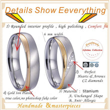 Load image into Gallery viewer, One Piece Alliance Men&#39;s Wedding Rings Anniversary Women&#39;s Jewelry Silver Color His And Hers Matching Marriage Couple
