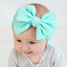 Load image into Gallery viewer, Fashion Trend Big Modern Baby Bow Accessories For Toddler Girls In Solid Bow Hairband Stretch Turban Knot Head Wrap Color  for Kids
