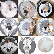 Load image into Gallery viewer, Modern Luxury Animal Carpet For Baby Play Mats Wewborn Infant Soft Sleeping Mat Cotton Rabbit Lion Raccoon Swan Pegasus Koala Cat Bear Carpet For Kids
