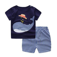 Load image into Gallery viewer, Modern Baby Short Sleeve Clothing Set For Boys And Girls Cotton Underwear SuitSummer Pajamas for Kids
