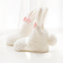 Load image into Gallery viewer, Fashion Winter Cozy Coral Fleece Baby Girls Socks for Newborn Soft Cute Rabbit Baby Socks for Winter In Elegant Design
