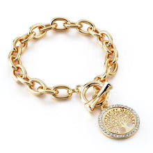 Load image into Gallery viewer, Modern New Fashion Elegant Chain Medalon Bracelet Amazing Luxury Classic Bracelet Women's Gold Bracelets Vintage Tree Of Life
