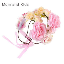 Load image into Gallery viewer, Luxury Handamde Mommy and Baby  Flower Headband Large Flower Crown Mother Kids Flowers  Headwear For Celebration
