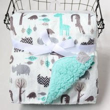 Load image into Gallery viewer, Baby Blankets New Layer Coral Fleece Infant Swaddle  Wrap Owl Printed Newborn Baby Bedding Blanket
