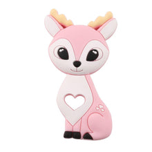 Load image into Gallery viewer, BPA Free Food Grade Silicone Teethers Cartoon Animals Shape Pacifier Clips, Accessories Baby Teething 1pc
