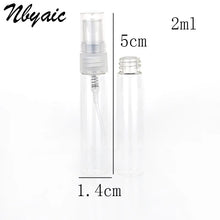 Load image into Gallery viewer, Nbyaic 5Pcs  Portable Mini Perfume Bottle Glass Empty Bottle Cosmetics Bottled Toner Spray Bottle Nebulizer 2ml 3ml 5ml 10ml
