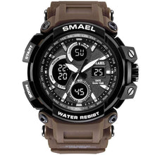 Load image into Gallery viewer, Army Green Modern Sport  Waterproof 50M Men Watches With LED Digital Display In Military Armi Relogio Masculino Style
