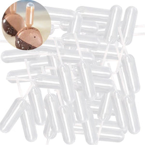 Aomily 50pcs/Set Ice Cream Jelly Milkshake Droppers Pipette Straw Dropper Disposable Straw Cupcake Mousse Macaron Baking Tools