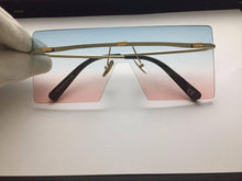Load image into Gallery viewer, Oversized Luxury Graduent Elegnat Woman and Lady Sunglasses In Retro Vintage Modern Style Sunglasses  Rimless Eyewear oculos de sol SUnglasses With UV400Protection
