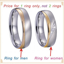 Load image into Gallery viewer, One Piece Alliance Men&#39;s Wedding Rings Anniversary Women&#39;s Jewelry Silver Color His And Hers Matching Marriage Couple
