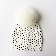Load image into Gallery viewer, Luxury Modern Baby Hat Cotton Printing Hat With Pompon For Girls Autumn Winter Boys Caps Children Bonnet For Kids
