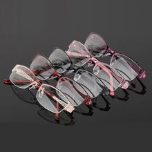 Load image into Gallery viewer, Reven Jate Half Rimless Eyeglasses Frame Optical Prescription Semi-Rim Glasses Spectacle Frame For Women&#39;s Eyewear Female
