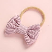 Load image into Gallery viewer, Baby Headband Bow Headbands For Girl Corduroy Head Band Thin Nylon Hairband Newborn Kids Hair Accessories Bow For Kids

