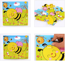 Load image into Gallery viewer, 1 Pcs Animal Wooden Puzzles For Children In Wooden 3D Mosaic Puzzles Kids Educational Toys Design  For Baby Birthday Gifts
