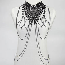 Load image into Gallery viewer, Black Lace  Body Chain  Jewelry  Women&#39;s  Cosplay Halloween Costumes Female Goth Accessories

