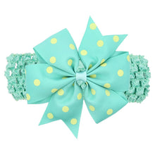 Load image into Gallery viewer, Modern Luxury Children Dot Bow Wide Hair Head Band Headband Headwear For Girls Baby
