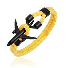 Load image into Gallery viewer, Airport Fashion Men Women Airplane Anchor Bracelets Charm Rope Chain Paracord Aviation Life Jewelry Design
