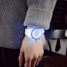 Load image into Gallery viewer, STEVVEX Luxury Led Flash Watch Personality Trends Students Lovers Jellies Woman Men's Watches Color Light Wrist Watch For Women and Girls
