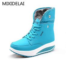 Load image into Gallery viewer, High Quality Waterproof Winter Women Boots Warm Plush Women&#39;s Snow Boots Outdoor Non-slip Sneakers Fur Platform Ankle Boots
