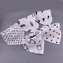 Load image into Gallery viewer, Modern 5PCS/Pack Cotton Baby Bibs 4 Lyers Girls Boys Triangle Feeding Burp Cloth  Collar Scarf For Feeding
