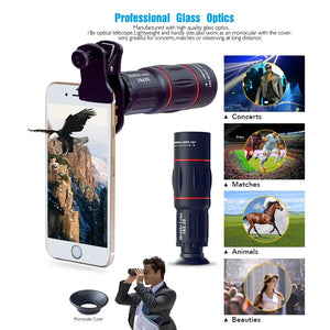 APEXEL 18X Telescope Zoom Mobile Phone Lens Telephoto Macro Camera Lenses Universal Selfie Tripod With Clip For All Smartphone