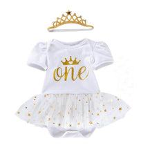 Load image into Gallery viewer, Pink Baby Luxury Bodysuit Infant Girls Princess Puffy Dress Baby Gown Party Wedding Excellent Girls Gift
