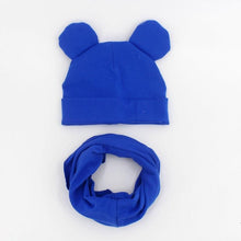 Load image into Gallery viewer, Baby Hat Cotton Ear Cap For Boys And Girls Winter Hat Scarf Set Children Boys Cap Scarf
