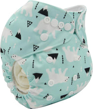 Load image into Gallery viewer, Baby Pocket Cloth Diaper Nappy Reusable Adjustable Washable No Inserts Nappie For Baby In Modern Printed Style

