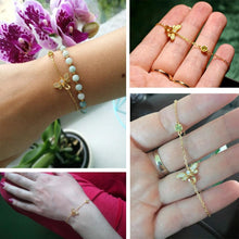 Load image into Gallery viewer, Cute Bee 925 Sterling Silver Bracelet Woman Love Gemstones Jewelry 14K Gold Plated Designer Jewelry
