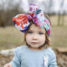 Load image into Gallery viewer, Luxury Modern Colorful Newborn Toddler Baby Girl Boy Headwear Solid Bowknot Soft Turban Knot Hairband For Girls Kids
