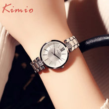 Load image into Gallery viewer, KIMIO Full Steel Women&#39;s Watches Luxury Rhinestone Bracelet Watch Waterproof Quartz Wristwatches Girls Dress Clock Montre Femme
