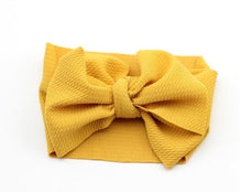 Load image into Gallery viewer, Adjustable Big Bow Headwrap  Top Knot Headbands Over Sized Bow Hair Turban for Newborn Girl
