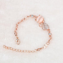 Load image into Gallery viewer, New Rose Gold Alloy Elegant Lovely Cat Bracelets Luxury For Women Femme Children Girl Gift Jewelry Charms Crystal Opals Rhinestone Bangle Chain
