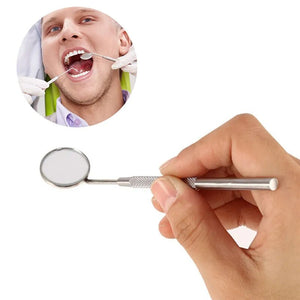 Dental Mouth Mirror Multifunction Checking The Inside of The Oral Cavity Stainless Steel Handle Tool Detachable Mirror Head