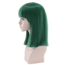 Load image into Gallery viewer, Synthetic Hair Short Wig With Bangs Cosplay Wigs For Women Straight Bob Wig Korean Pink Red Brown Blue Green White Purple Grey
