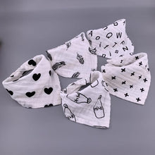 Load image into Gallery viewer, Modern 5PCS/Pack Cotton Baby Bibs 4 Lyers Girls Boys Triangle Feeding Burp Cloth  Collar Scarf For Feeding
