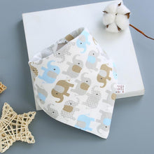 Load image into Gallery viewer, Cotton Cartoon Bandana Feeding Saliva Towel Waterproof Bibs For Baby Burp Accessory Adjustable Button Durable Baby Towels

