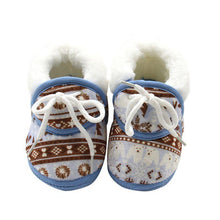 Load image into Gallery viewer, Newborns Baby Boy Soft Soled Footwear Walking Shoes Winter Warm Print First Walkers Baby Girl Cotton Shoes
