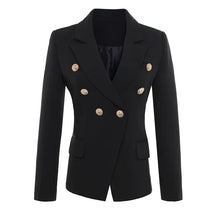 Load image into Gallery viewer, HIGH QUALITY New Fashion 2023 Runway Star Style Jacket Women&#39;s Gold Buttons Double Breasted Blazer OuterwearS-5XL
