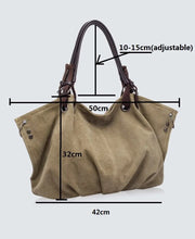 Load image into Gallery viewer, 2021 New Arrival Women&#39;s Bag Fashion Casual Canvas Bag Large Capacity Handbag Shoulder Messenger Bag Many Colors BD866
