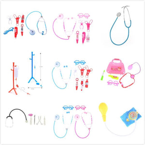 Stethoscope Children Pretend Play Doctor Nurse Toy Set Portable Suitcase Medical Kit Kids Educational Role Play Classic Toys