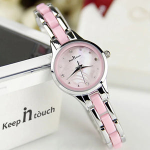 KEEP IN TOUCH  Fashion Women's Watches Orchid Clover Quartz Watch Mini Table Exquisite Bracelet Student  Watch