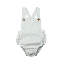 Load image into Gallery viewer, Newborn Infant Baby Boy/Girl Bodysuit Summer Button Jumpsuit Striped Casual Sleeveless Backless Solid Outfits Clothes for Girls
