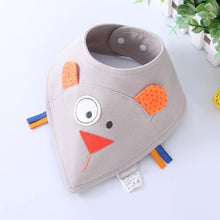 Load image into Gallery viewer, Baby Bibs Waterproof Triangle Cotton Cartoon Child  Dribble Bibs Newborn Absorbent Cloth Bib for Kids in Cat Design

