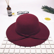 Load image into Gallery viewer, Modern Elegant Baby Summer Sweet Girls Hat With Bow knot Bowler Beach Hat  For Girls
