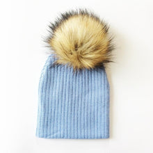 Load image into Gallery viewer, Trend New Winter Children Boy Girl Crochet Artificial Pompom Hat Knitted Toddler Kids Caps With Pompon Baby Beanie For Girls and Boys
