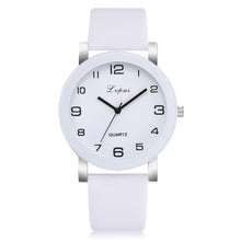 Load image into Gallery viewer, Woman's Watch Fashion Simple White Quartz Wristwatches Sport Leather Band Casual Ladies Watches For Women and Girls
