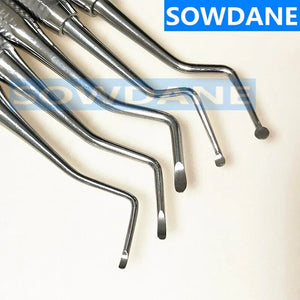 High quality Dental Excavator Spoon Tooth Cleaning Tool Stainless Steel  Double Ends Long Handle