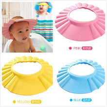 Load image into Gallery viewer, Brand New Baby Children Kids Safe Shampoo Bath Shower Cap Sheild Hat Wash Hair Shield elastic Cap For Kids In Modern Deign
